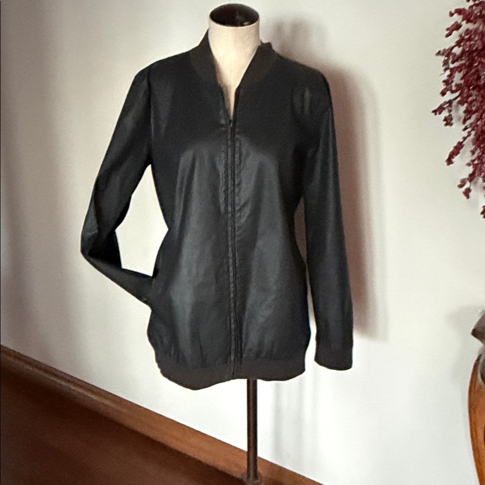 Eileen Fisher M women’s Classic Black Bomber Jacket